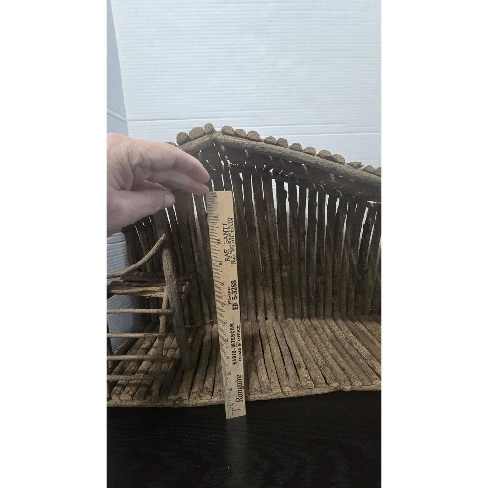 Vintage Rustic Nativity Scene Manger Only 24